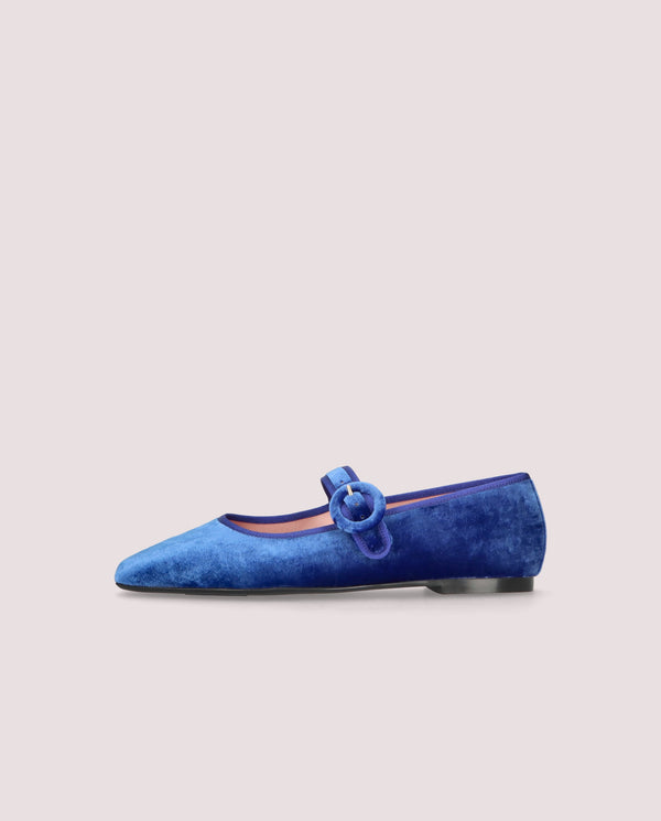 Pretty Ballerinas Camille Blue Knitted Ballet Flats