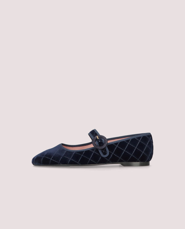 Pretty Ballerinas Camille Blue Knitted Ballet Flats