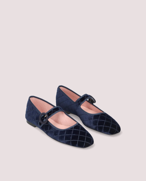 pretty ballerinas Camille Blue Knitted Ballet Flats