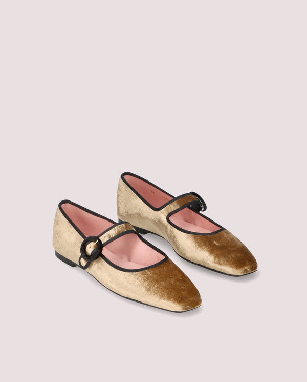 pretty ballerinas Camille Brown Knitted Ballet Flats