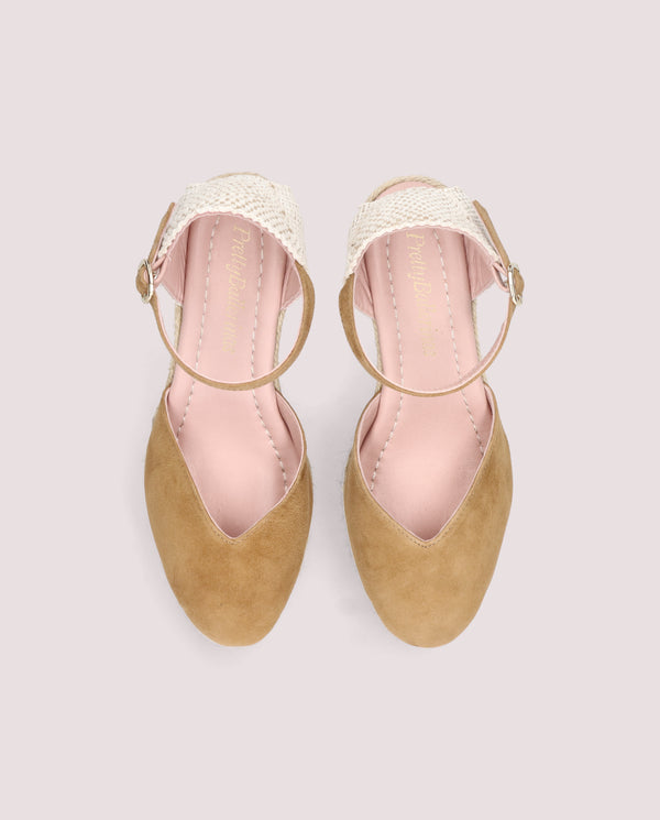 Pretty Ballerinas Deborah Brown Suede Esparto Espadrilles