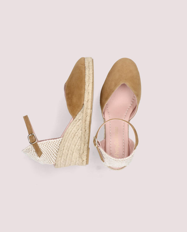 Pretty Ballerinas Deborah Brown Suede Esparto Espadrilles
