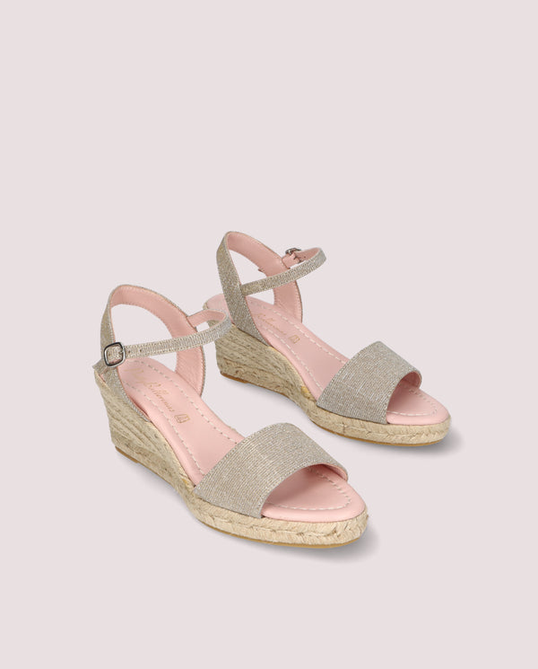 pretty ballerinas Deborah Silver Woven Esparto Espadrilles