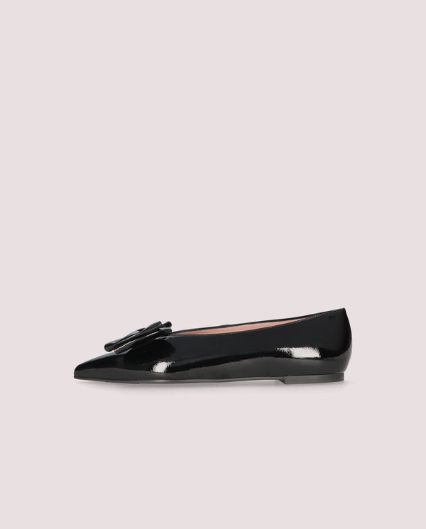 Pretty Ballerinas Ella Black Patent Leather Ballet Flats