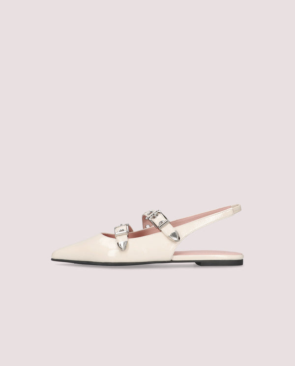 Pretty Ballerinas Ella White Patent Leather Ballerinas