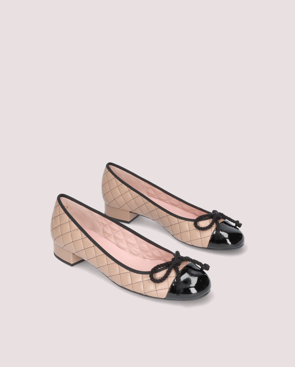 pretty ballerinas Gretschen Beige Leather Ballet Flats