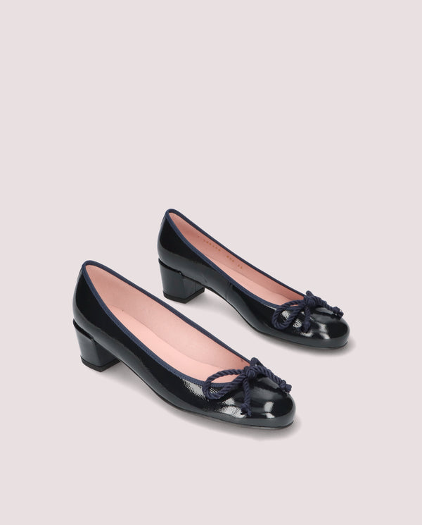 pretty ballerinas Joanna Blue Patent Leather Ballet Flats