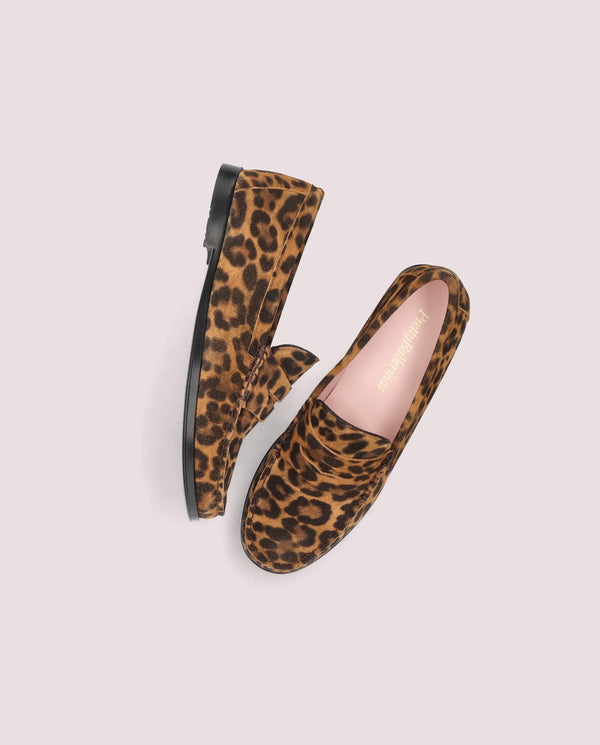 Pretty Ballerinas Josephine Animal Print Suede Loafers