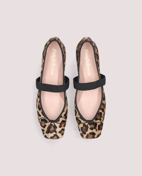Pretty Ballerinas Kristen Animal Print Pony Ballet Flats