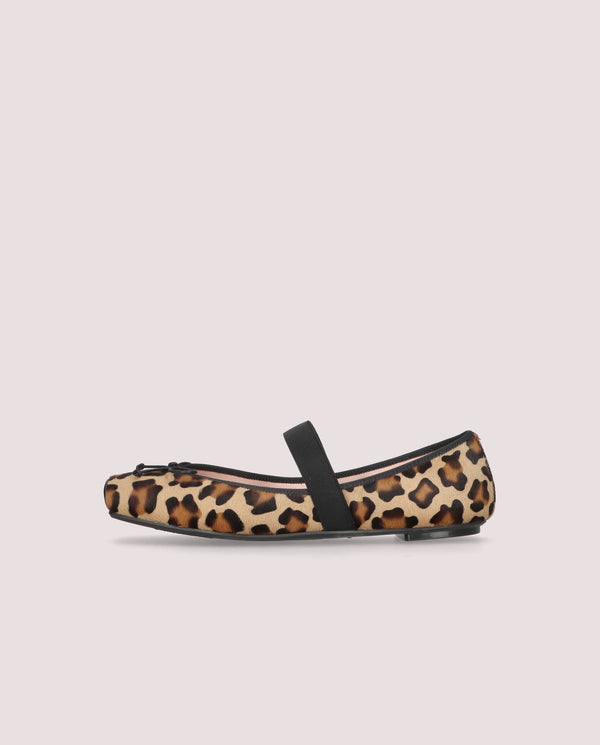 Pretty Ballerinas Kristen Animal Print Pony Ballet Flats
