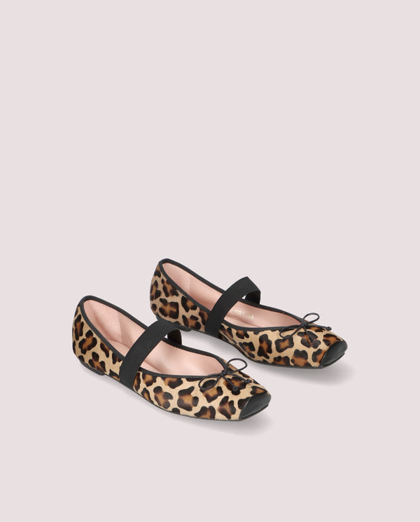 pretty ballerinas Kristen Animal Print Pony Ballet Flats