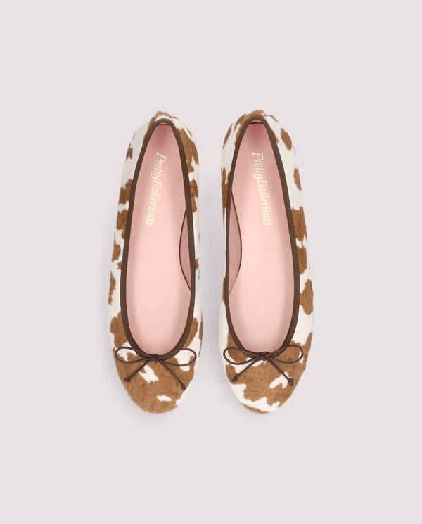 Pretty Ballerinas Nicole Animal Print Pony Ballet Flats