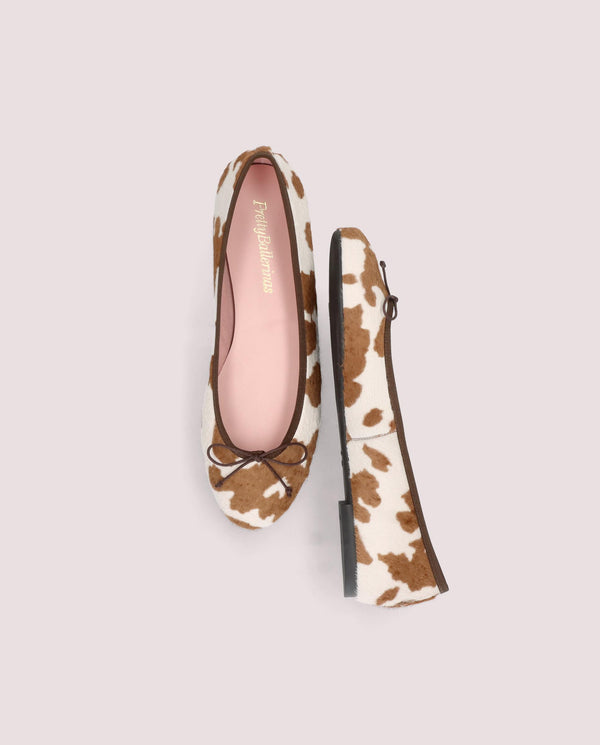 Pretty Ballerinas Nicole Animal Print Pony Ballet Flats