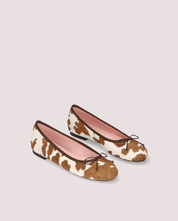 pretty ballerinas Nicole Animal Print Pony Ballet Flats