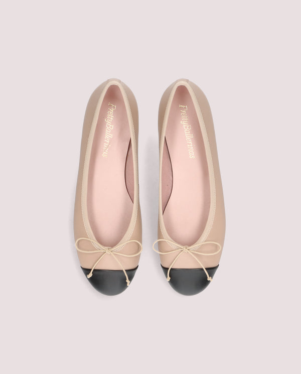 Pretty Ballerinas Nicole Beige Leather Ballet Flats