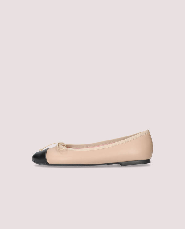 Pretty Ballerinas Nicole Beige Leather Ballet Flats