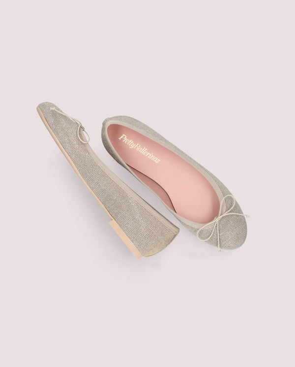 Pretty Ballerinas Nicole Silver Ballerinas Metallic Fabrics