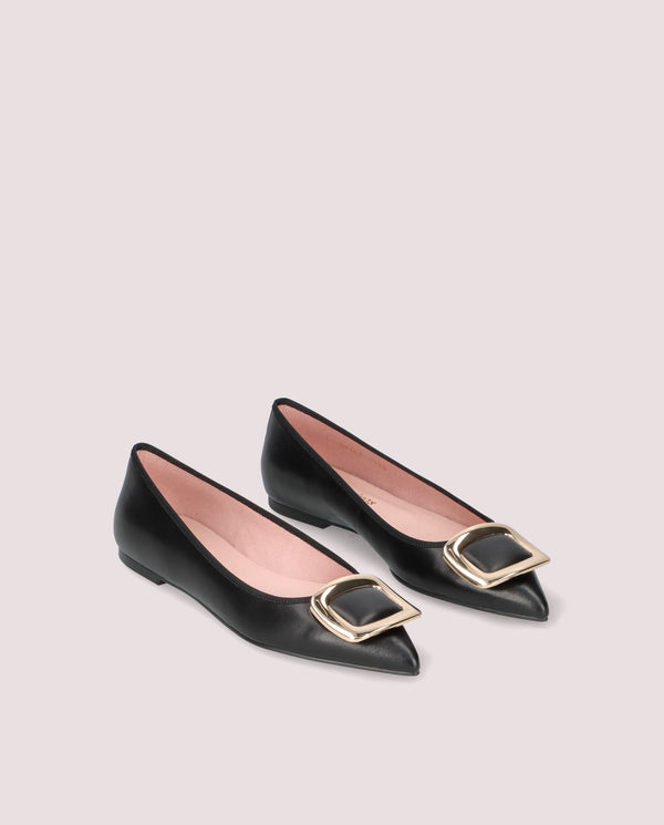 pretty ballerinas Black Leather Ella Ballet Flats