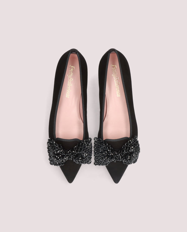 Pretty Ballerinas Black Suede Clementine Loafers