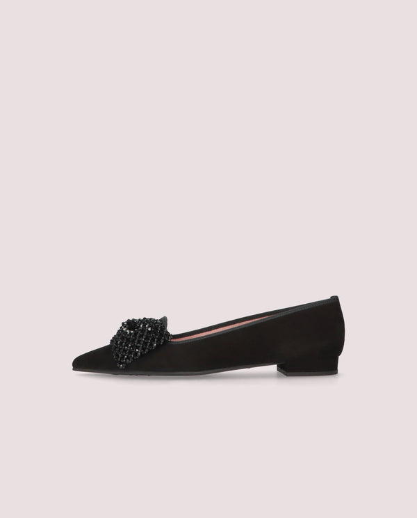 Pretty Ballerinas Black Suede Clementine Loafers