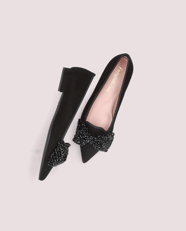 Pretty Ballerinas Black Suede Clementine Loafers