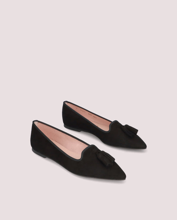 pretty ballerinas Black Suede Ella Loafers