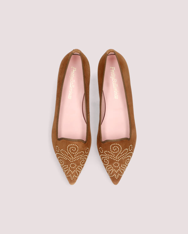 Pretty Ballerinas Brown Suede Ella Loafers
