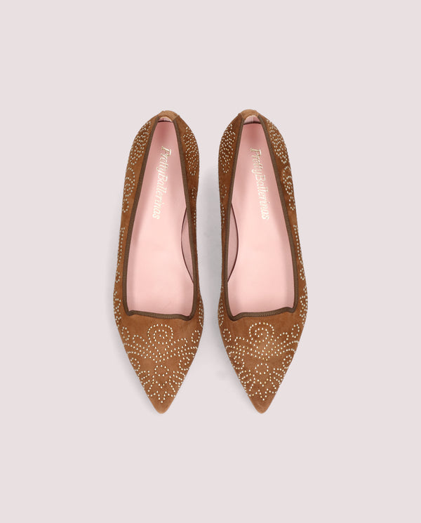 Pretty Ballerinas Brown Suede Ella Loafers