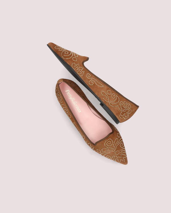 Pretty Ballerinas Brown Suede Ella Loafers