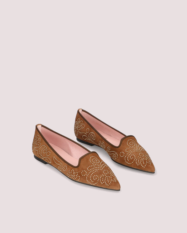 pretty ballerinas Brown Suede Ella Loafers