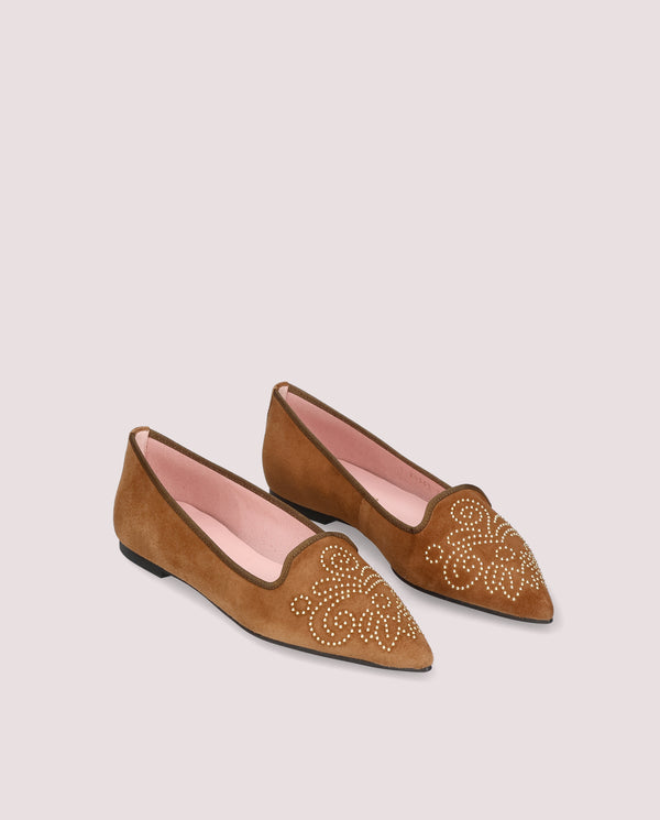 pretty ballerinas Brown Suede Ella Loafers