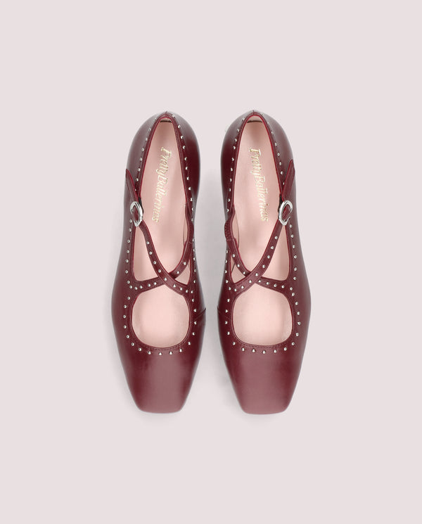 Pretty Ballerinas Camille Red Leather Ballet Flats