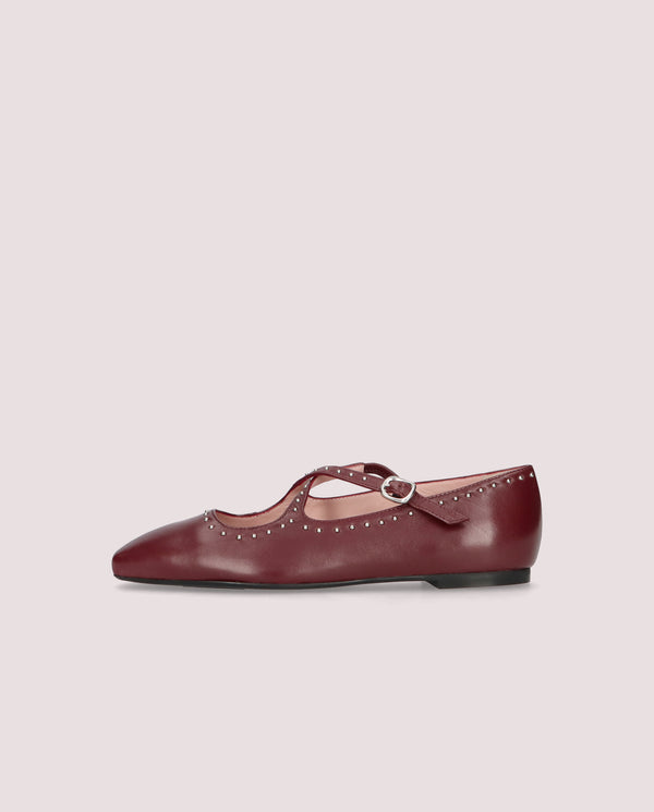 Pretty Ballerinas Camille Red Leather Ballet Flats