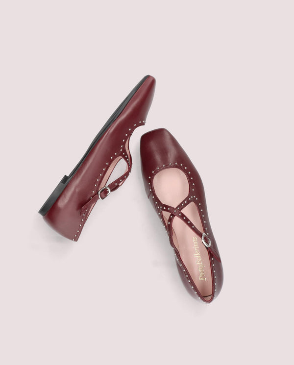 Pretty Ballerinas Camille Red Leather Ballet Flats