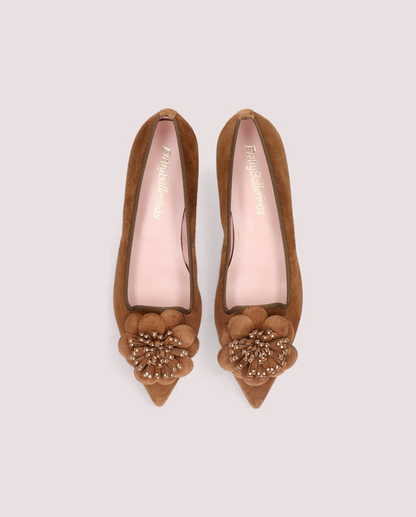 Pretty Ballerinas Clementine Brown Suede Loafers