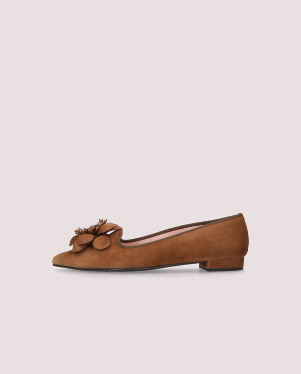 Pretty Ballerinas Clementine Brown Suede Loafers