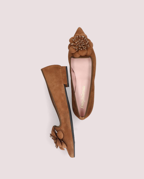 Pretty Ballerinas Clementine Brown Suede Loafers