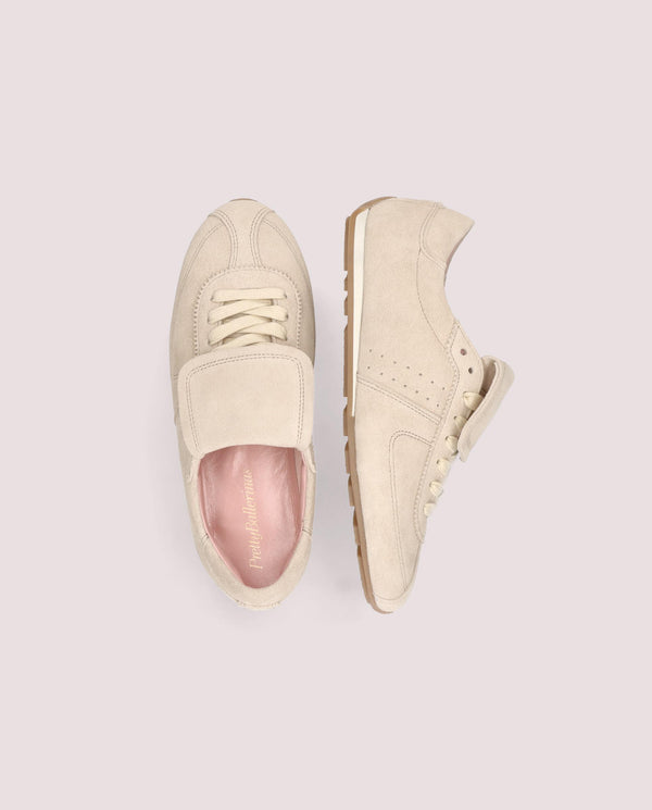 Pretty Ballerinas Eliana Beige Suede Sneakers
