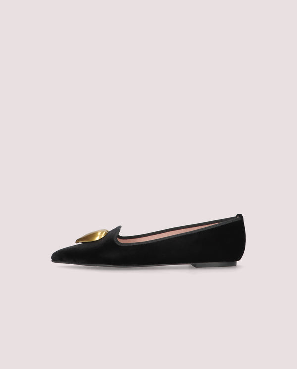 Pretty Ballerinas Ella Black Woven Loafers