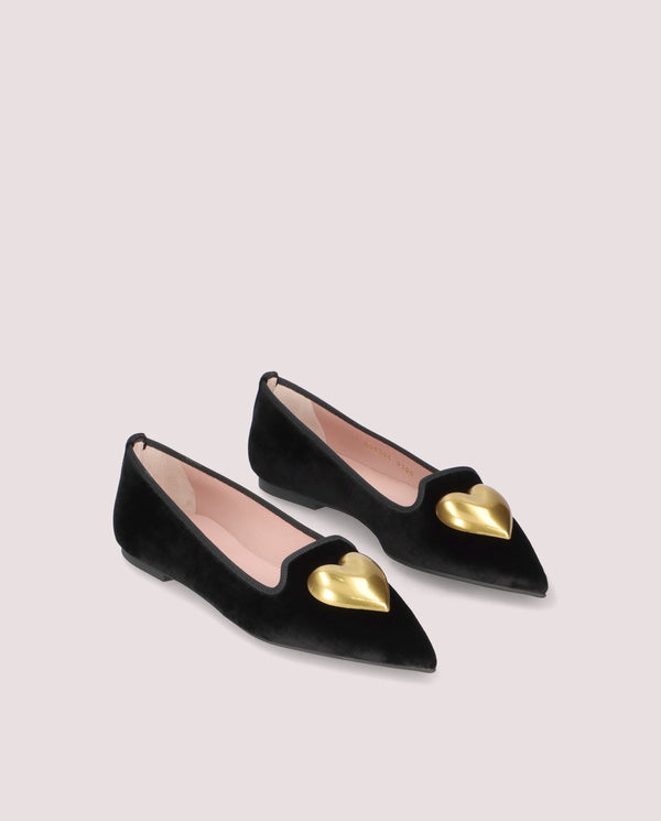 pretty ballerinas Ella Black Woven Loafers
