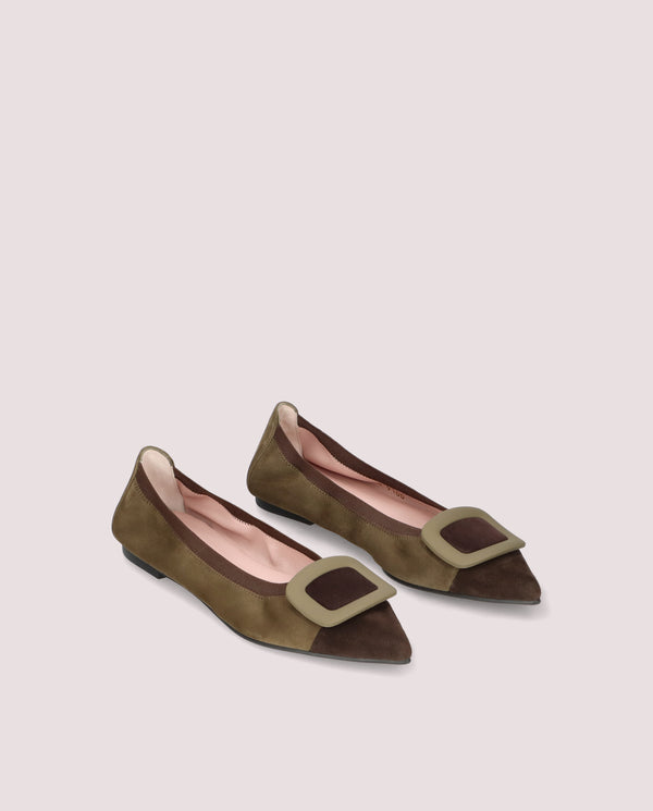 pretty ballerinas Ella Green Suede Ballet Flats