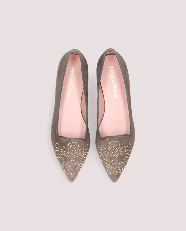 Pretty Ballerinas Ella Grey Suede Loafers