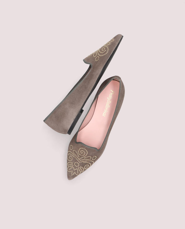 Pretty Ballerinas Ella Grey Suede Loafers