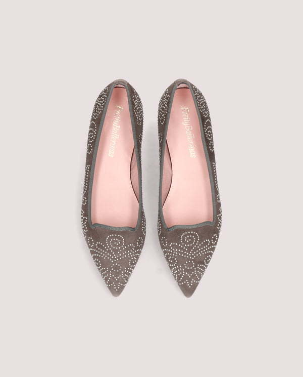 Pretty Ballerinas Ella Grey Suede Loafers