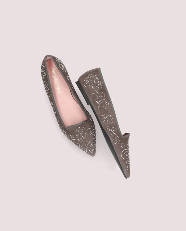 Pretty Ballerinas Ella Grey Suede Loafers