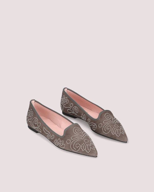 pretty ballerinas Ella Grey Suede Loafers