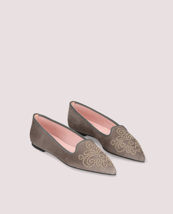 pretty ballerinas Ella Grey Suede Loafers