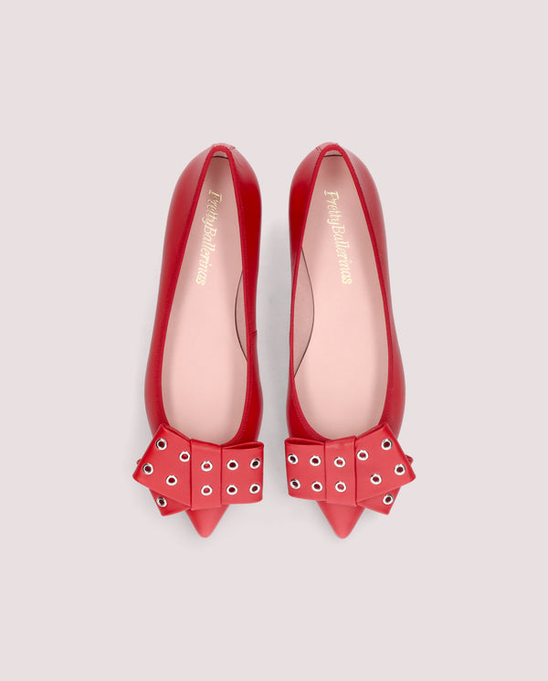 Pretty Ballerinas Ella Red Skin Ballet Flats