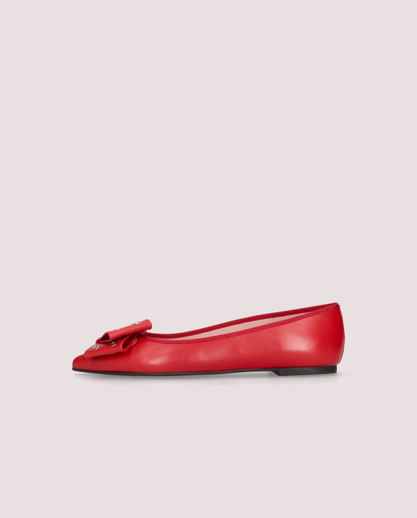 Pretty Ballerinas Ella Red Skin Ballet Flats