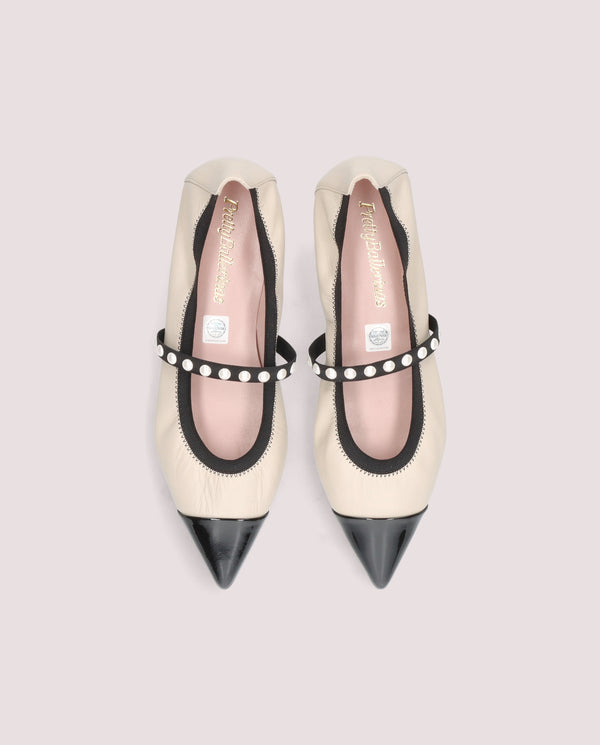 Pretty Ballerinas Ella White Leather Ballet Flats